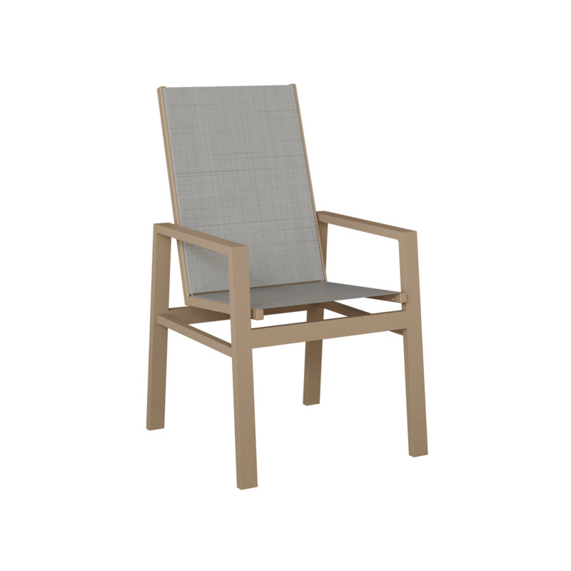 Chaise de salle à manger en aluminium Chêne Berlin, Charm platine, Chêne veiné de bois