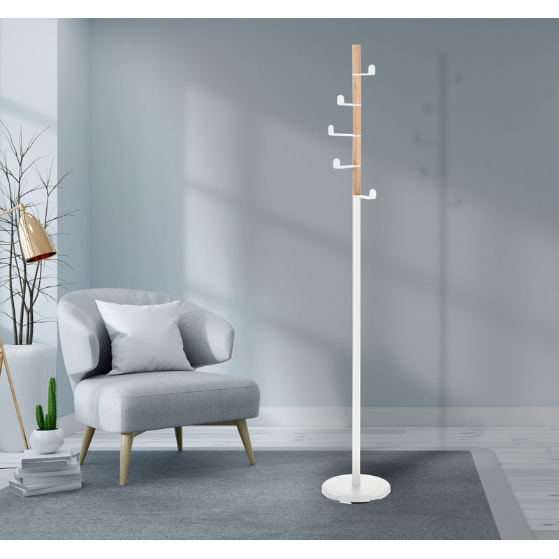 Draven Freestanding Coat Rack, White