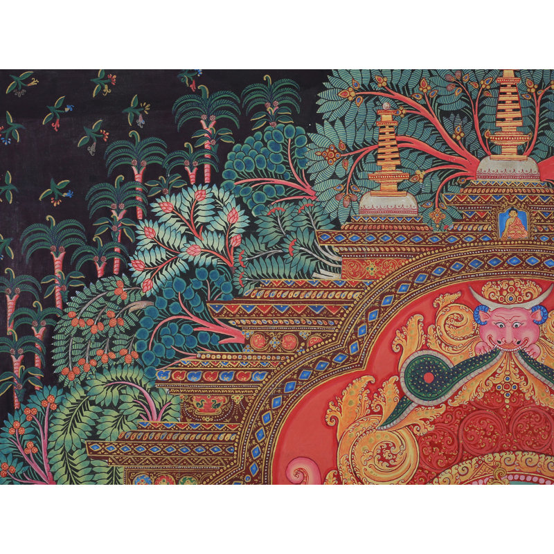 Déesse traditionnelle Newari Vasundhara (Thangka sans brocart)