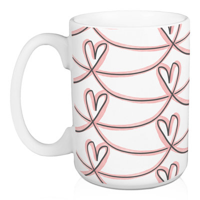 Grande tasse à café à motif cardiaque lines Atlas