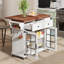   Chariot de cuisine l 39,8 po avec prise de courant à abattant, îlot de cuisine sur roulettes avec armoire de rangement et portes en verre
