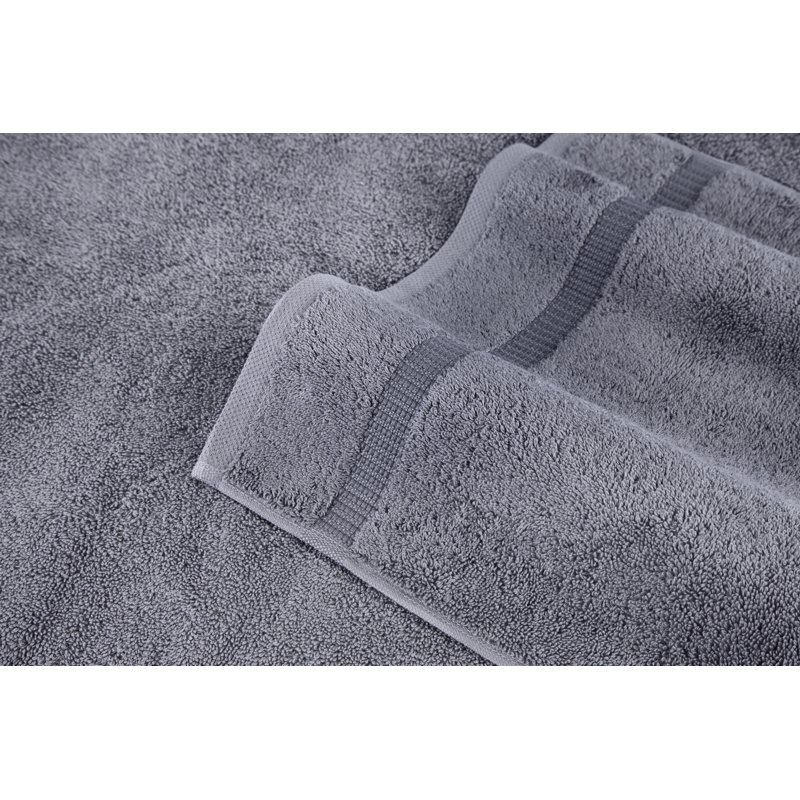 Agathon Turkish Towel,100% Cotton Washcloth, Gray