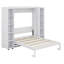 Grand lit escamotable mural avec portes de rangement-595827195