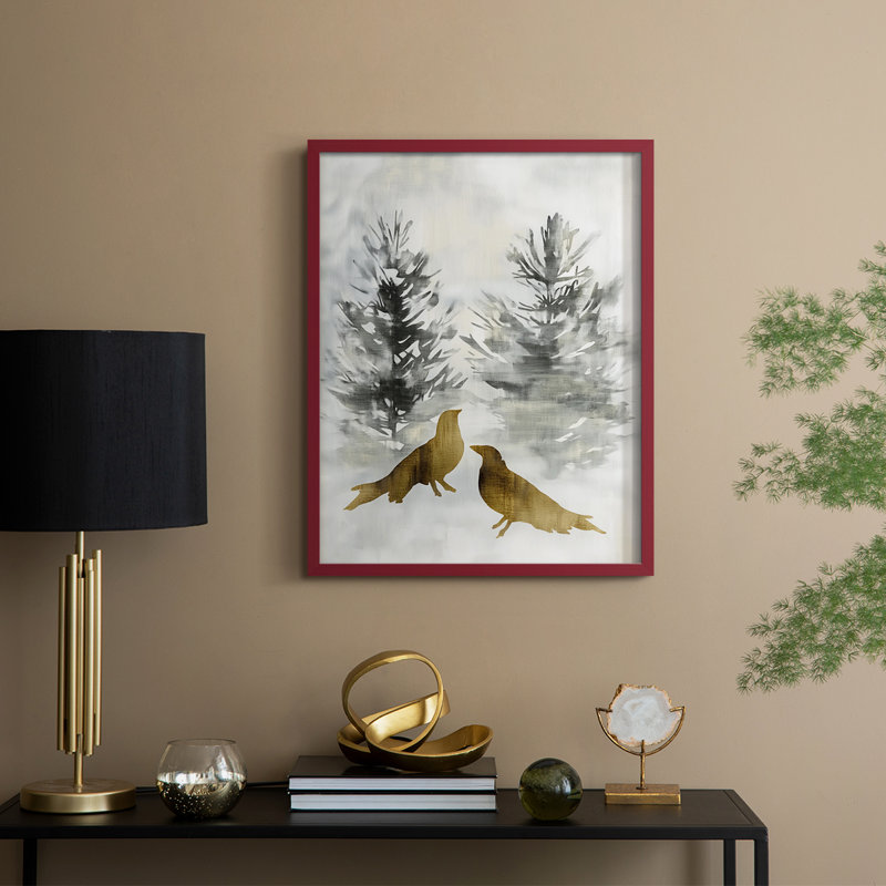Reproduction encadrée - bois massif, H 15 po x l 12 po, Rouge