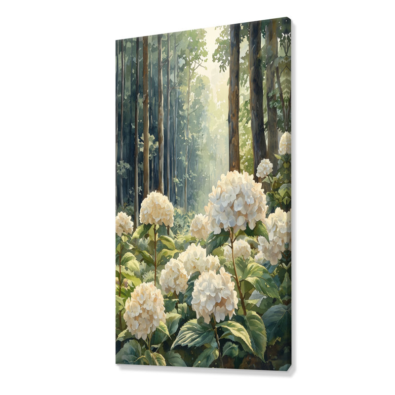 Cropsey - Hydrangea, impression sur toile, H 60 po x l 28 po, Toile tendue, Ne s’applique pas