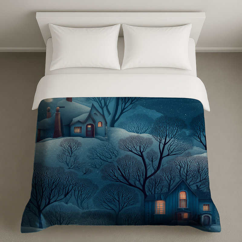 Housse de couette Winter Night Bedding, Lit simple