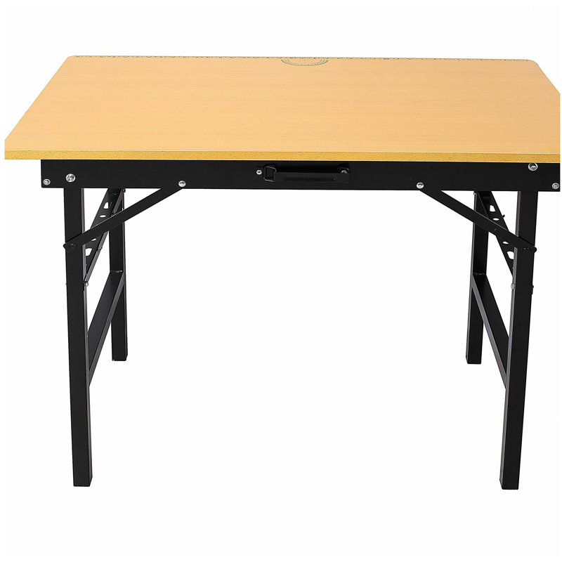 Table de travail pliante portative avec ruban à mesurer et détecteur d'angle, banc de travail pliant portatif, banc à outils d'atelier, avec poignée