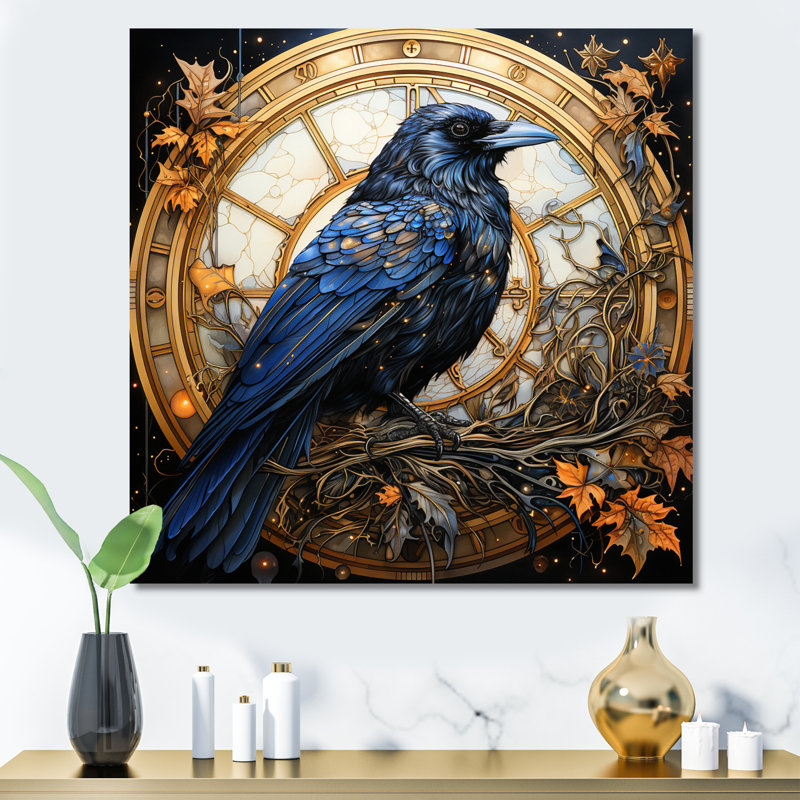 " Crow Celestial Rulers III ", Wrapped Canvas, 36" H x 36" W x 1.5" D