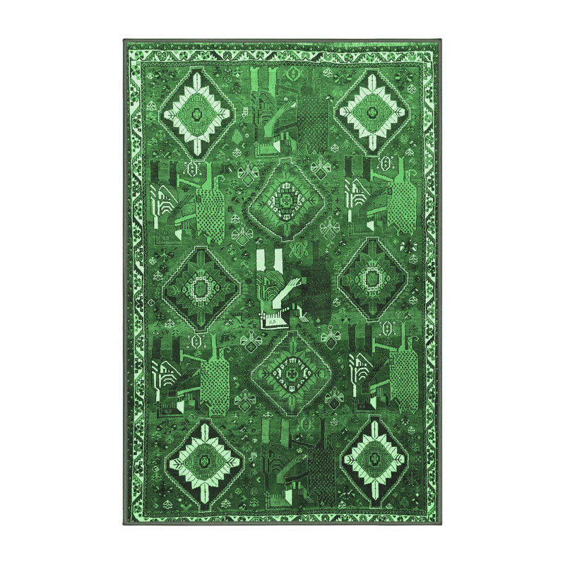 Washable Oriental Indoor Rug, Rectangle 2' x 4'