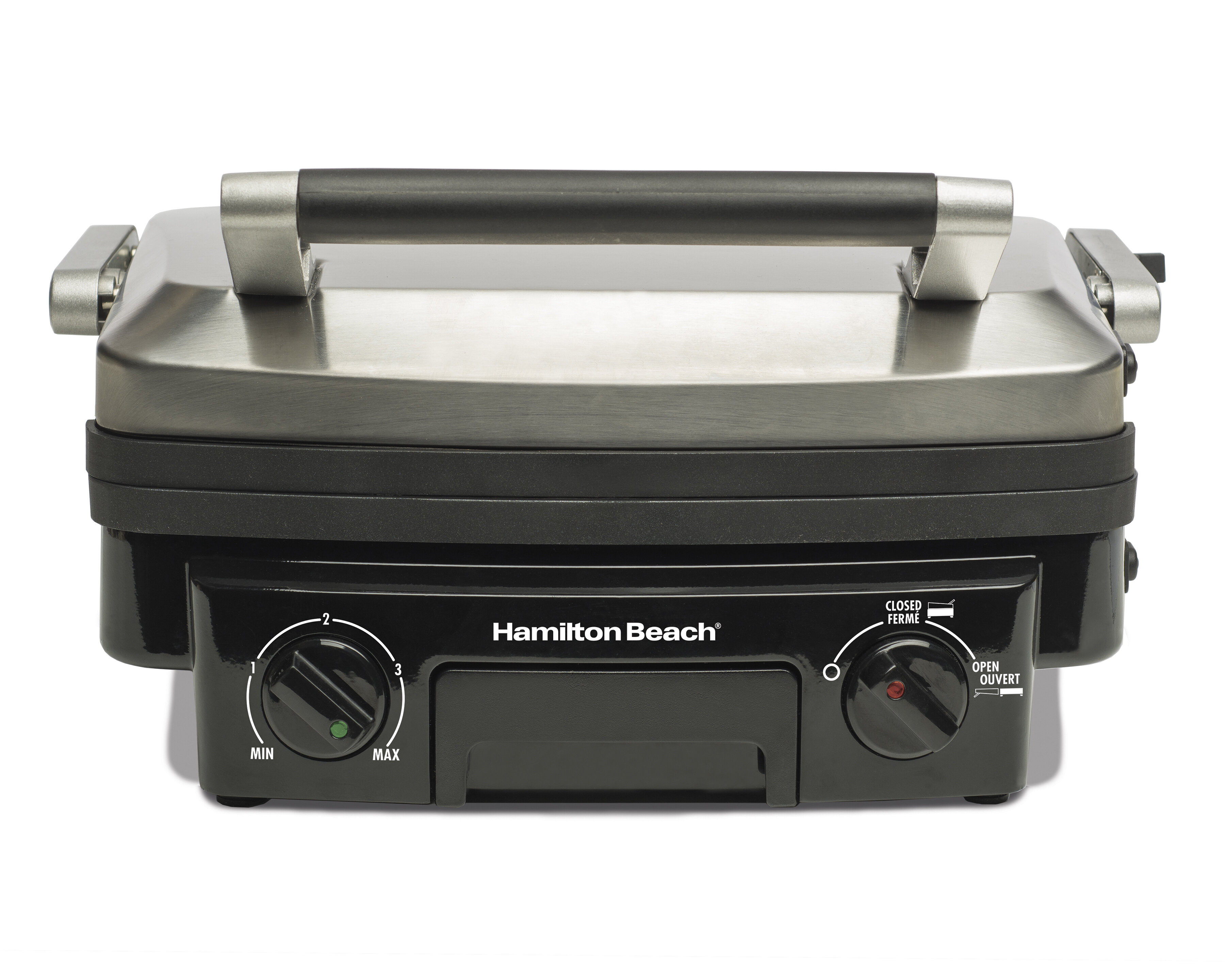 Hamilton Beach Steak Lover's 100 sq. in. Black Indoor Grill with