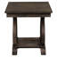 Table de bout en placage traditionnel avec base en chêne foncé classique