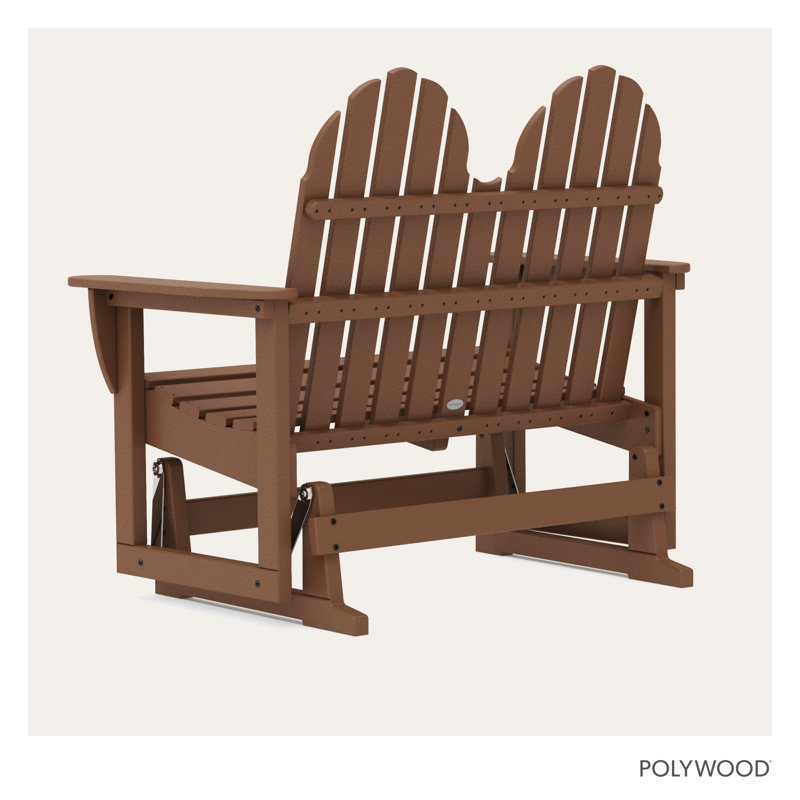 POLYWOOD Classic Adirondack 48" Glider, Dark Teak