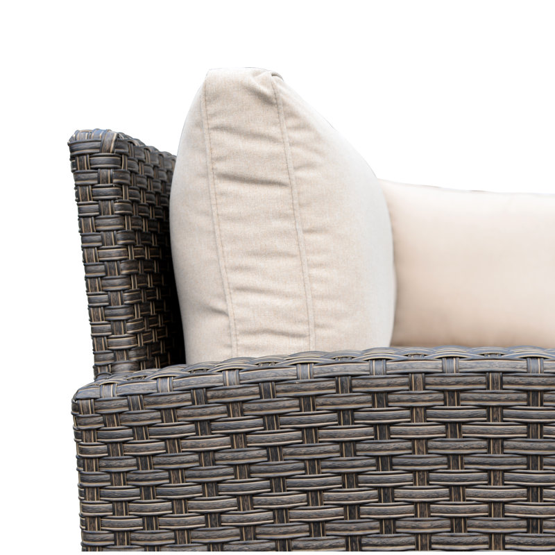 Hefley Wicker Outdoor Armless Lounge Chair