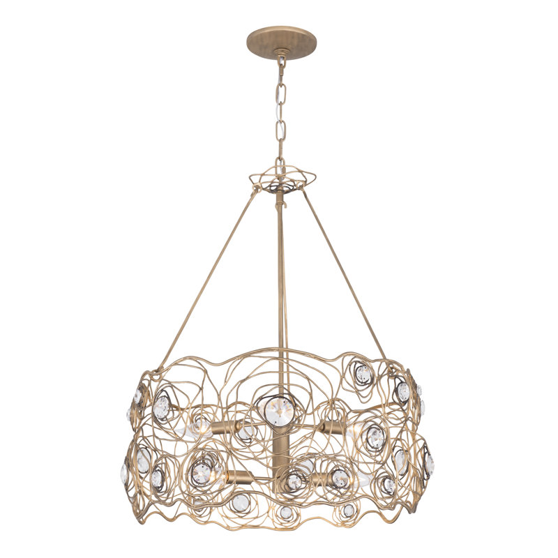 Lustre éthéré rose - Havane or ombré - l 26 po x H 26 po