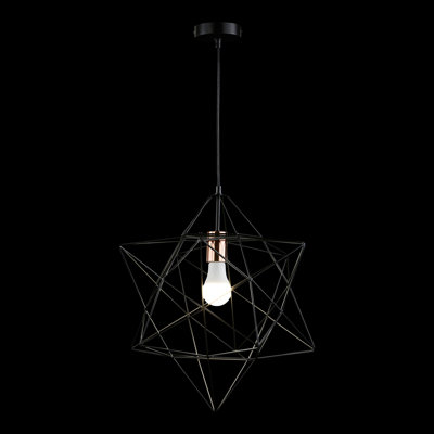 Schramm 1 - Light Black/Copper Geometric Pendant