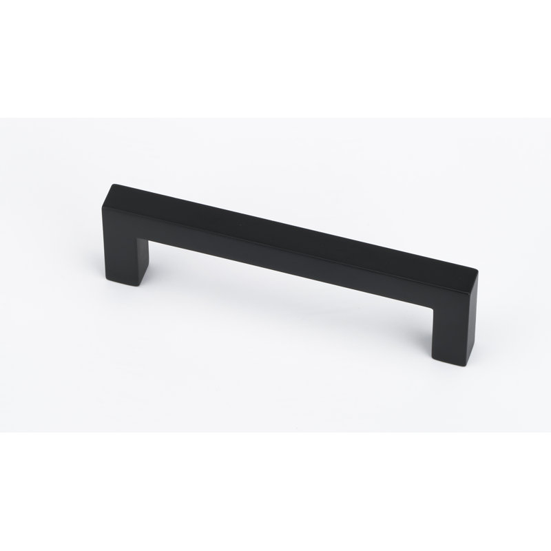 Matte Black Modern Bar Pull with Mounting Hardware