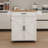 Rolling Kitchen Island With Tabletop, Towel Rack, Seasoning Rack - Customizable Storage Settings White Lockable Wheels, Adjustable Levels & Towel/Seasoning