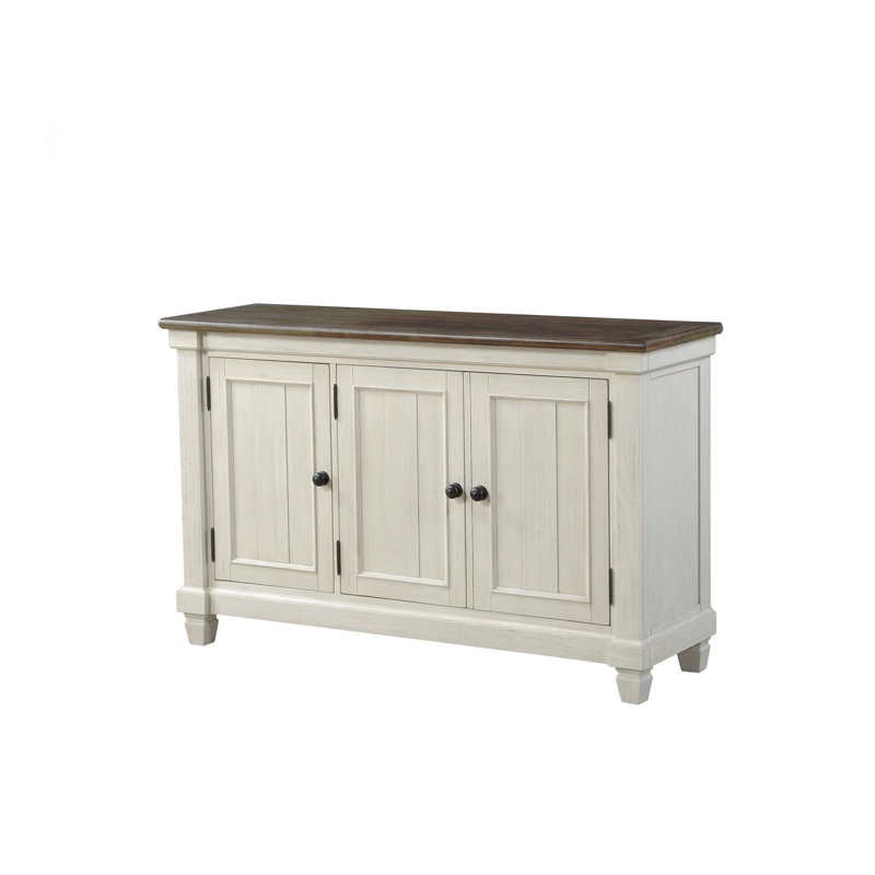 Serveur 1Pc avec dessus Rosy, 2 armoires de rangement, tablettes réglables, meubles de cuisine en bois