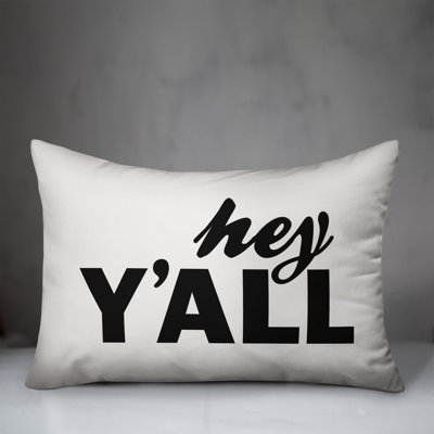 Textual Outdoor Throw Pillow
