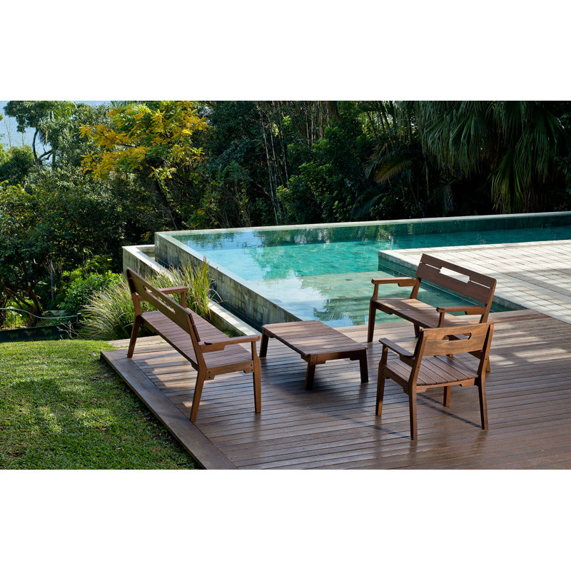 Banc de jardin en bois Marvine