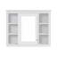 Armoire à pharmacie de 35 po x 27,5 po, armoire de rangement murale pour salle de bain, armoire murale moderne avec miroir, armoire à miroir avec 6 tablettes ouvertes (meuble-lavabo non inclus)-360286552