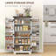 Armoire de cuisine avec tablettes réglables blanc