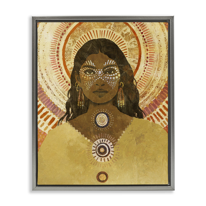«Desert Seer Portrait», art mural encadré noir sur toile flottante, design par Victoria Barnes, H 21 po x l 17 po