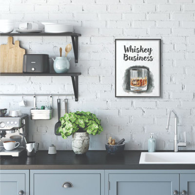 " Whiskey Business Bar Kitchen Drawing "