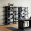 Bibliothèque de plancher en bois de pin style Zen