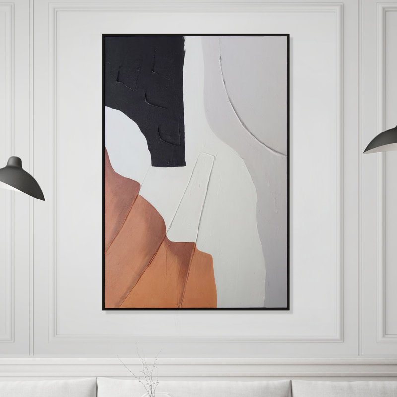 Earthy Peinture, 47 ", empâtement texturé, décoration murale sur toile pour la maison