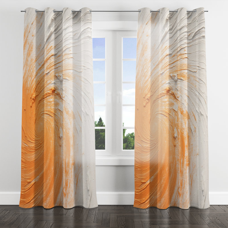 Latorre - Rideau obscurcissant avec œillets Modern Spiral - 1 panneau, L 52 po x L 95 po, Œillets argentés