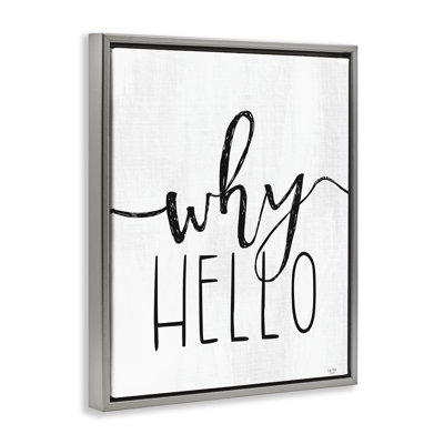 Cadre flottant pourquoi «Hello», par Lux + Me Designs