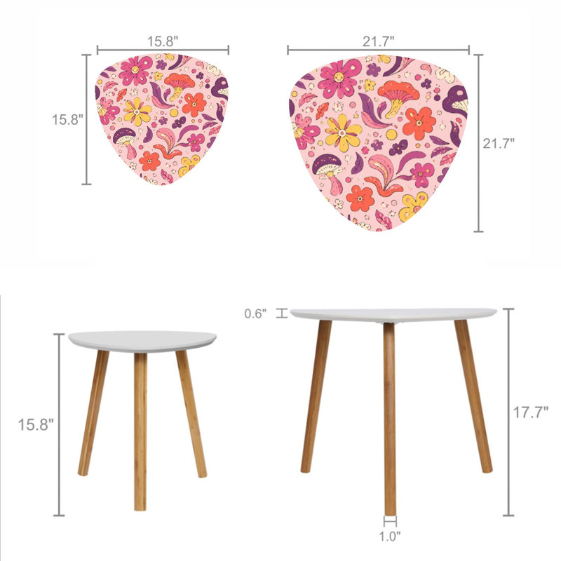 Ensemble de 2 tables basses gigognes Triangle Nest