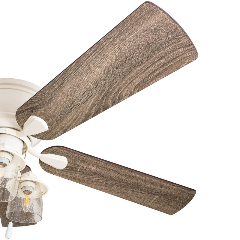 Ventilateur de plafond 52 po avec ensemble d'éclairage Olcay, Blanc