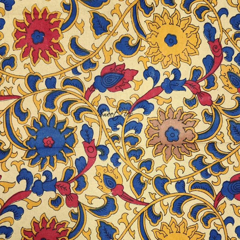 Handmade Cotton Sunflower Floral Tablecloth Collection, 88" W x 104" H, Yellow