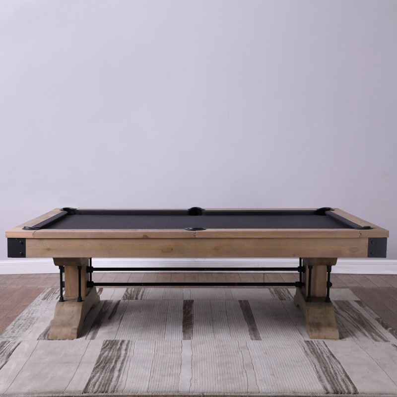 Table de billard Manchester, Gris anthracite, Oui, Naturel patiné