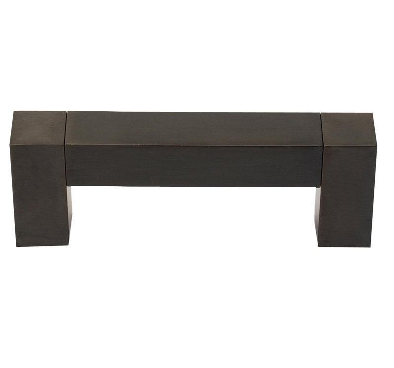 Poignée barre Block, Bronze chocolat, 3''