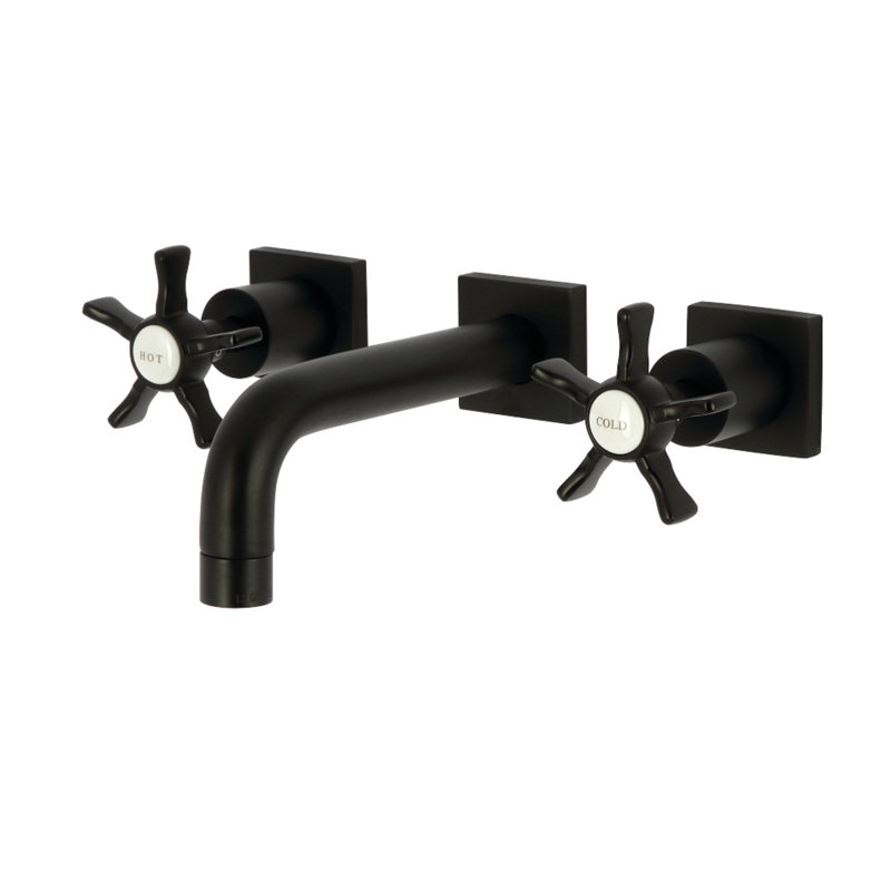 Robinet de salle de bain mural Hamilton, Noir mat
