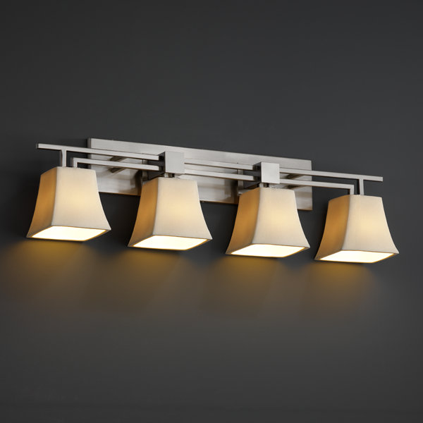 Soraya 4 - Light Vanity Light, Cream, Cylinder with Melted Rim, Polished Chrome