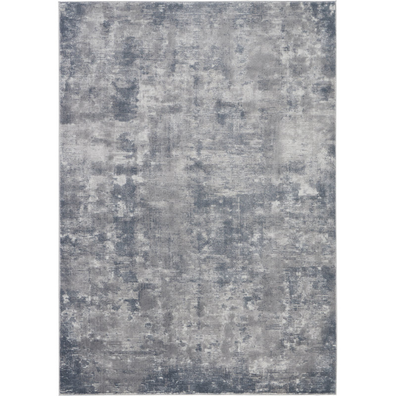 Tapis gris Modern, Rectangle 5 pi 3 po x 7 pi 3 po