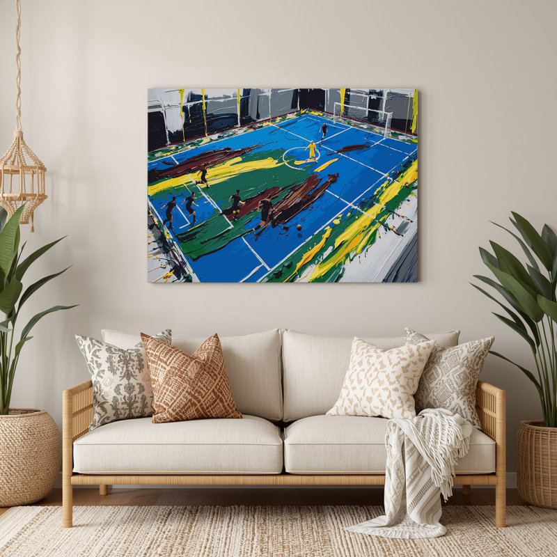 Art mural bleu en métal Sports, H 24 po x l 36 po x P 0,05 po