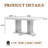Marble Dining Table For 4 People, 70.08'' Rectangle Faux Marble Dining Table With Mirrored Finish Metal Base For Kitchen, Living Room-114868177-122909477