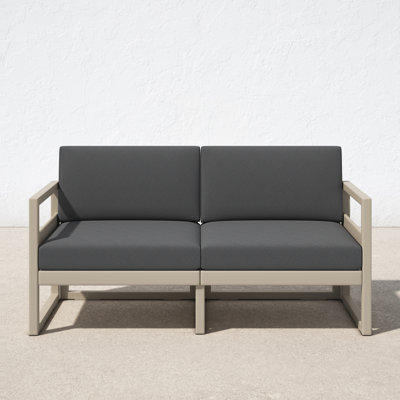 Lane 58'' Wide Straight Loveseat with Cushions