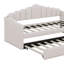 Lit de jour simple rembourré avec lit gigogne, canapé-lit en velours avec ports de chargement USB-1137204417