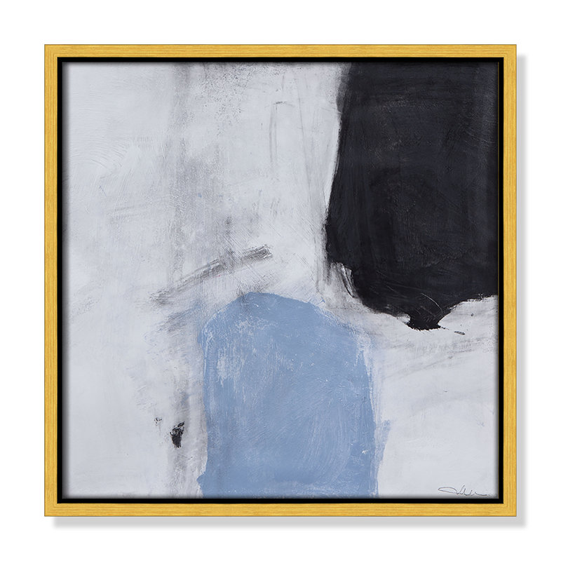 From Powder Blue to Onyx Print by, Gold Floater Framed, 13.5" H x 13.5" W