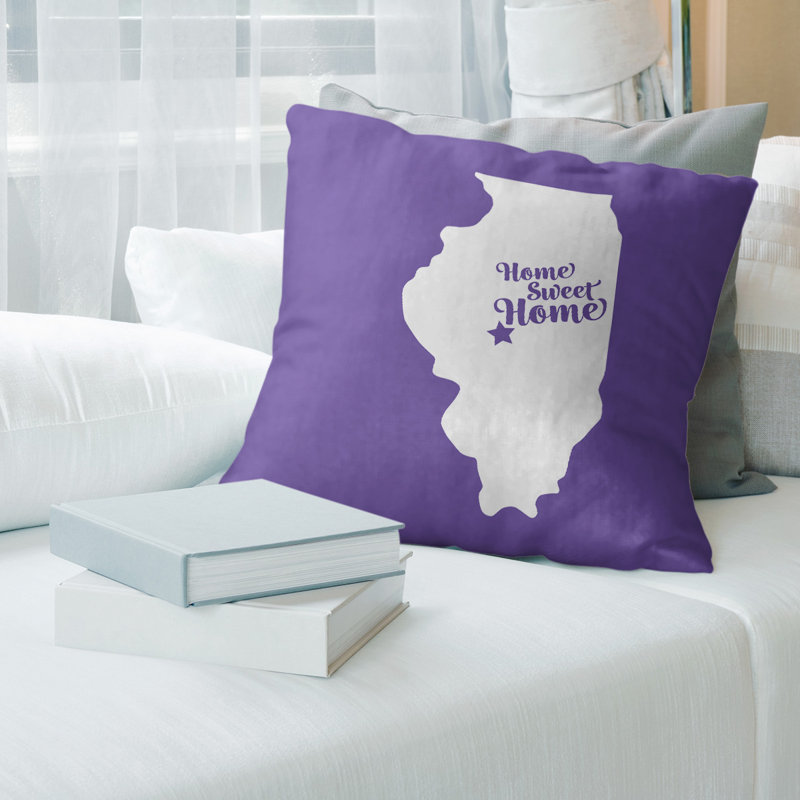 Coussin décoratif home, Springfield, 14 po x 14 po, Mauve