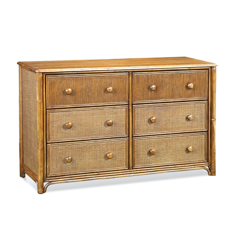 Summer Retreat 54'' W 6 - Drawer Dresser, Honey