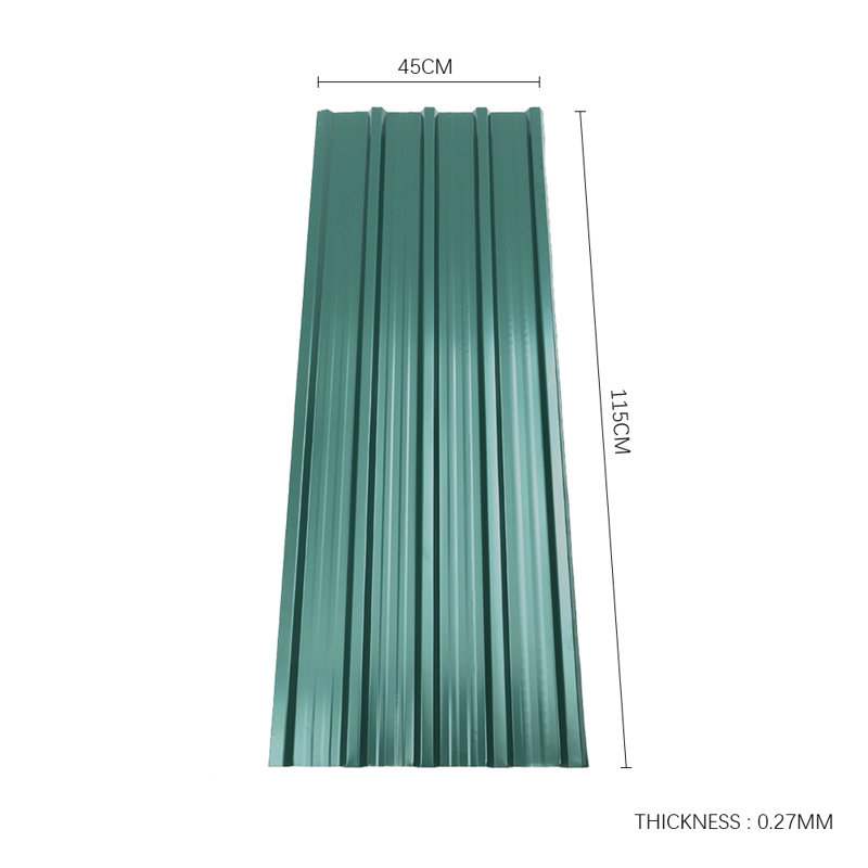 Dakota Fields Rust Resistant Steel Roofing Kit, 115 cm H x 45 cm W x 0.03 cm D, Green