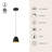Yarrow 5-in Black Dimmable LED Pendant