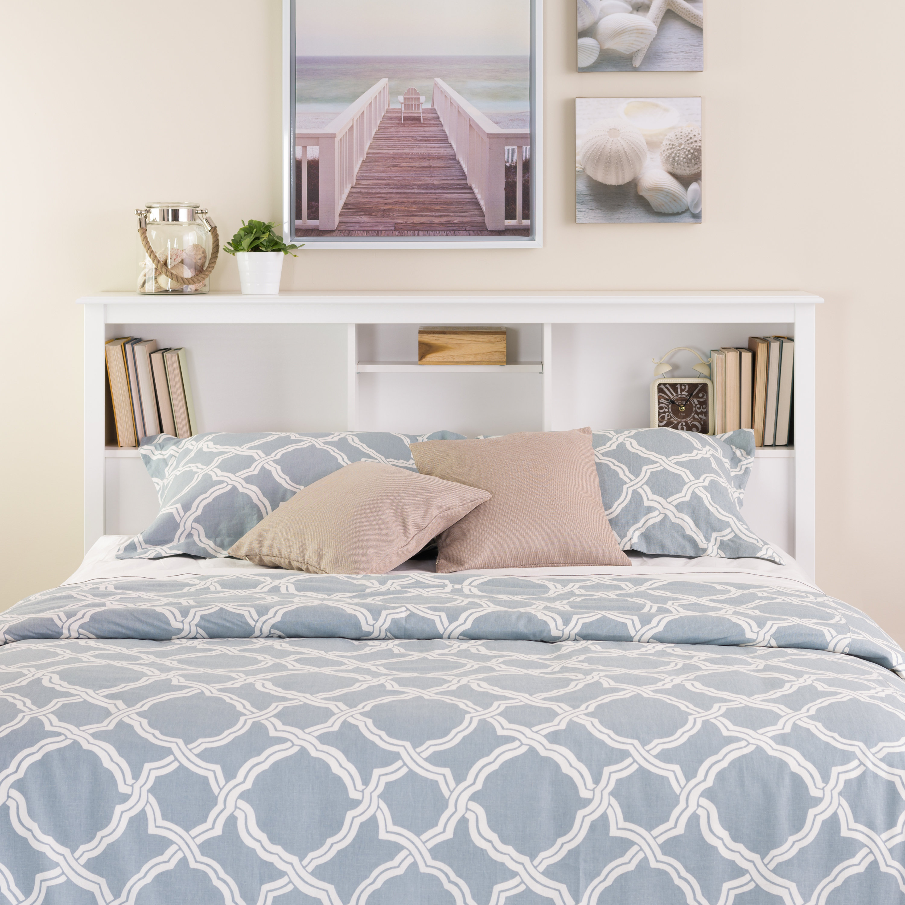Devonport Headboard Charlton Home Color White Size Full Queen